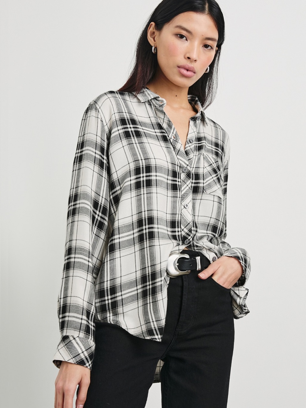 Revolve RAILS Hunter Plaid Button Down Shirt Size M
